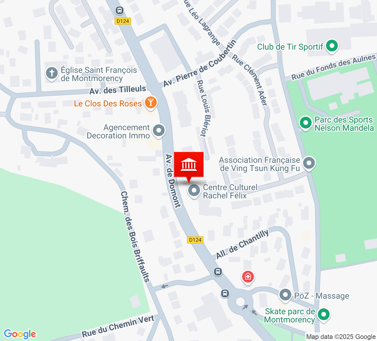 Plan d’accès Centre Culturel Rachel Félix