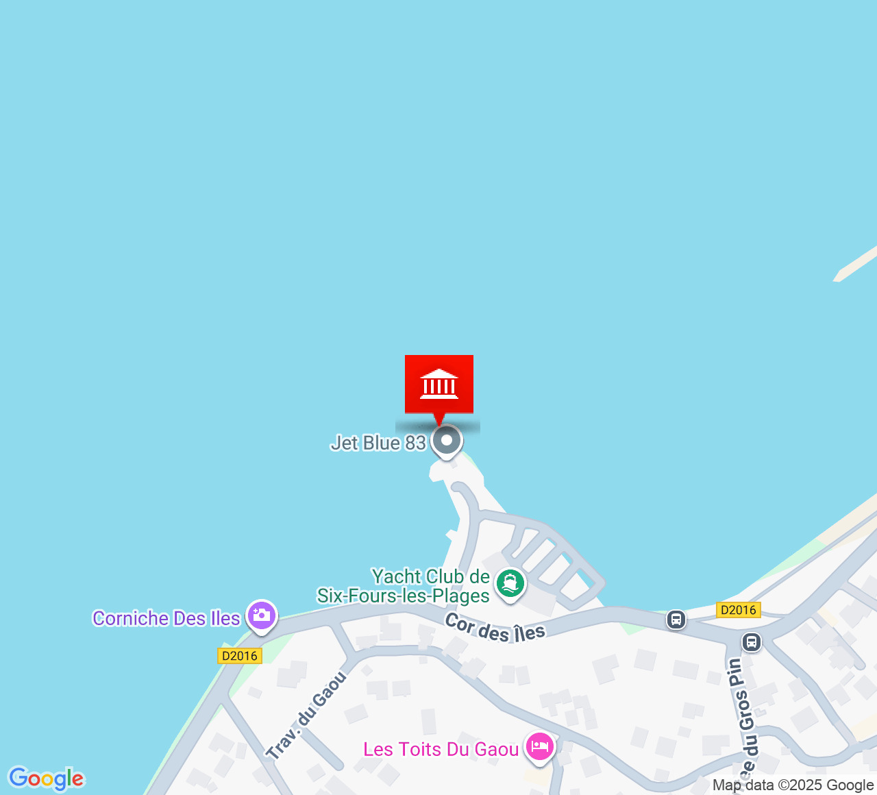 Plan d’accès Parking de la base nautique du Brusc