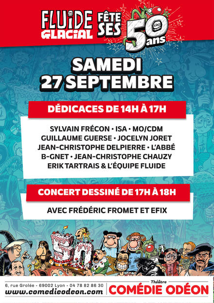Fluide Glacial – 50 ans au Théâtre Comédie Odéon