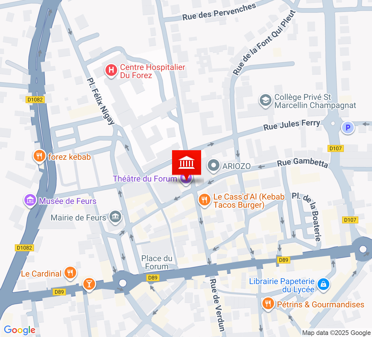 Plan d’accès Théâtre du Forum