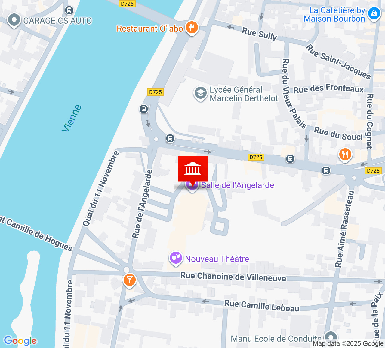 Plan d’accès Les trois T - Salle de l’Angelarde