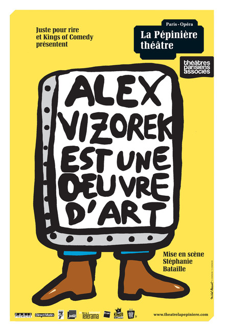 Alex Vizorek est une oeuvre d'art au Théâtre de La Pépinière