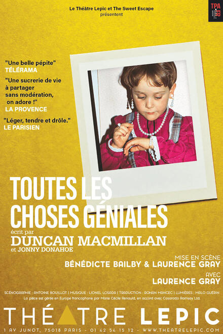 Toutes les choses géniales au Théâtre Lepic