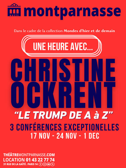 UNE HEURE AVEC... CHRISTINE OCKRENT au Théâtre du Petit Montparnasse