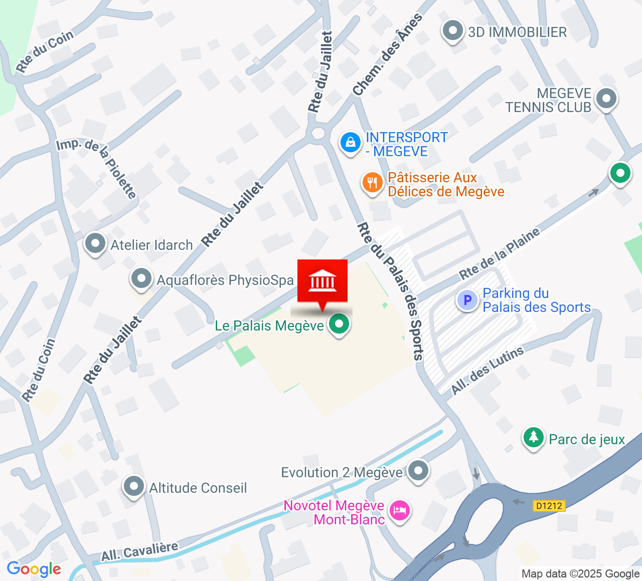 Plan d’accès Le Palais Megève