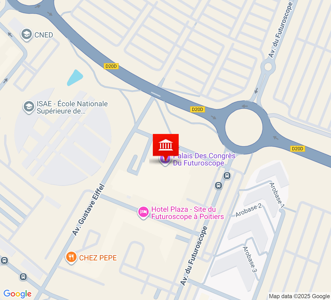 Plan d’accès Palais des Congrès du Futuroscope