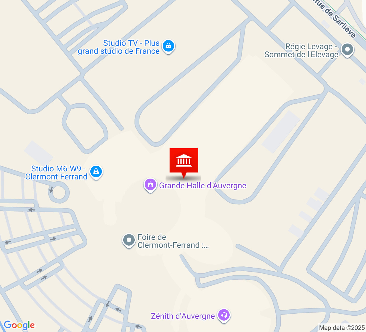 Plan d’accès Zénith d'Auvergne