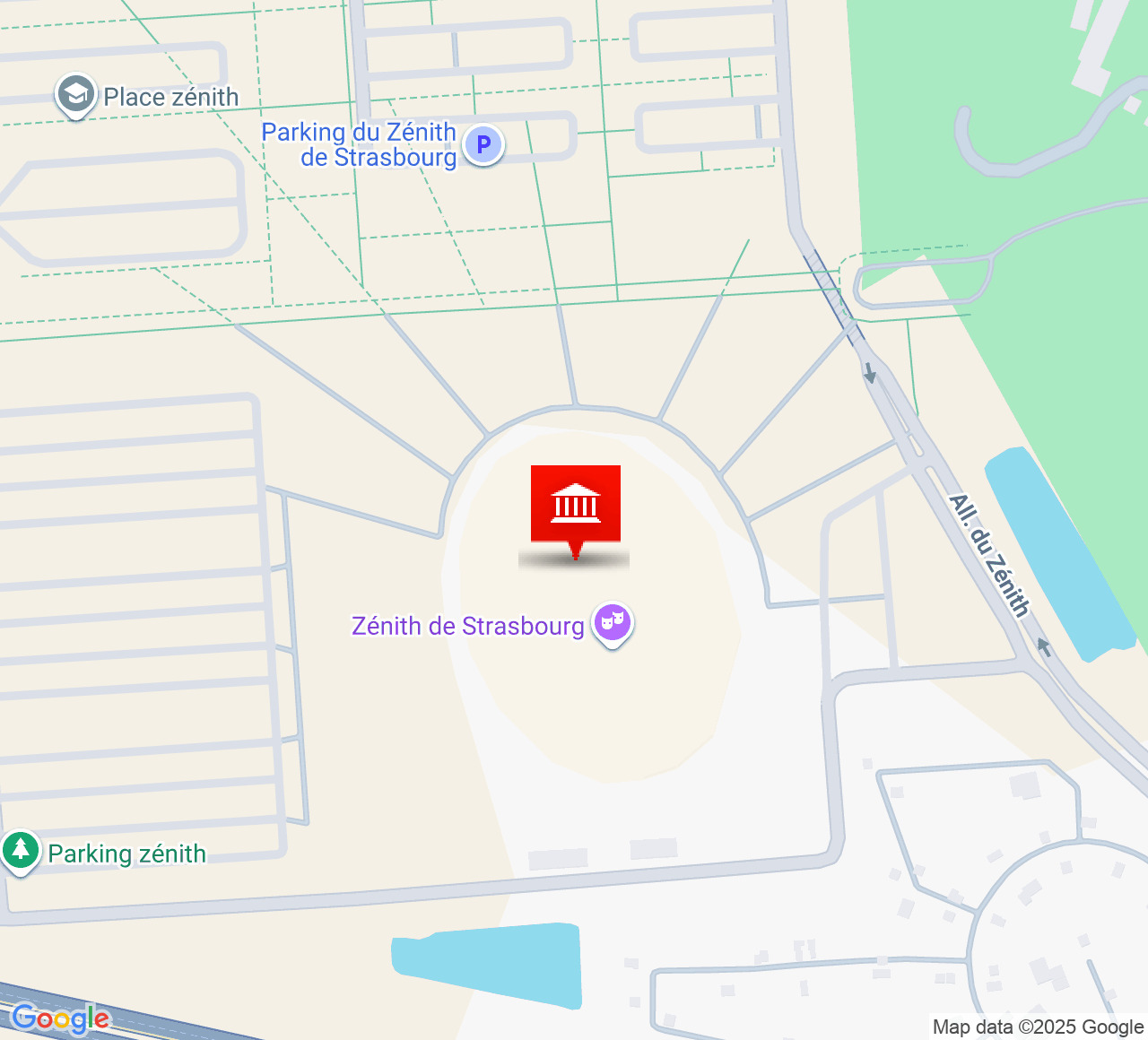 Plan d’accès Zénith de Strasbourg Europe