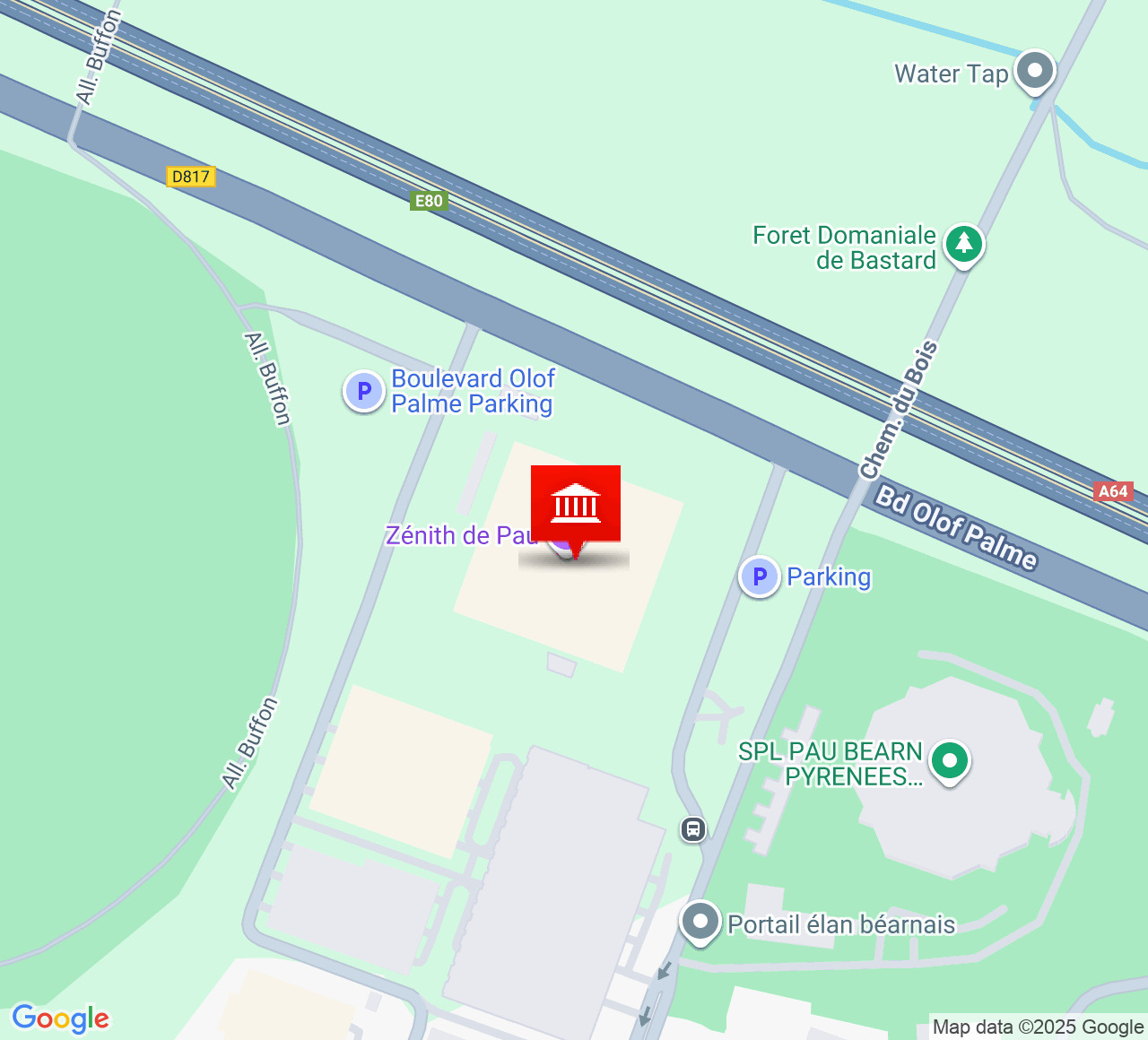 Plan d’accès Zénith de Pau