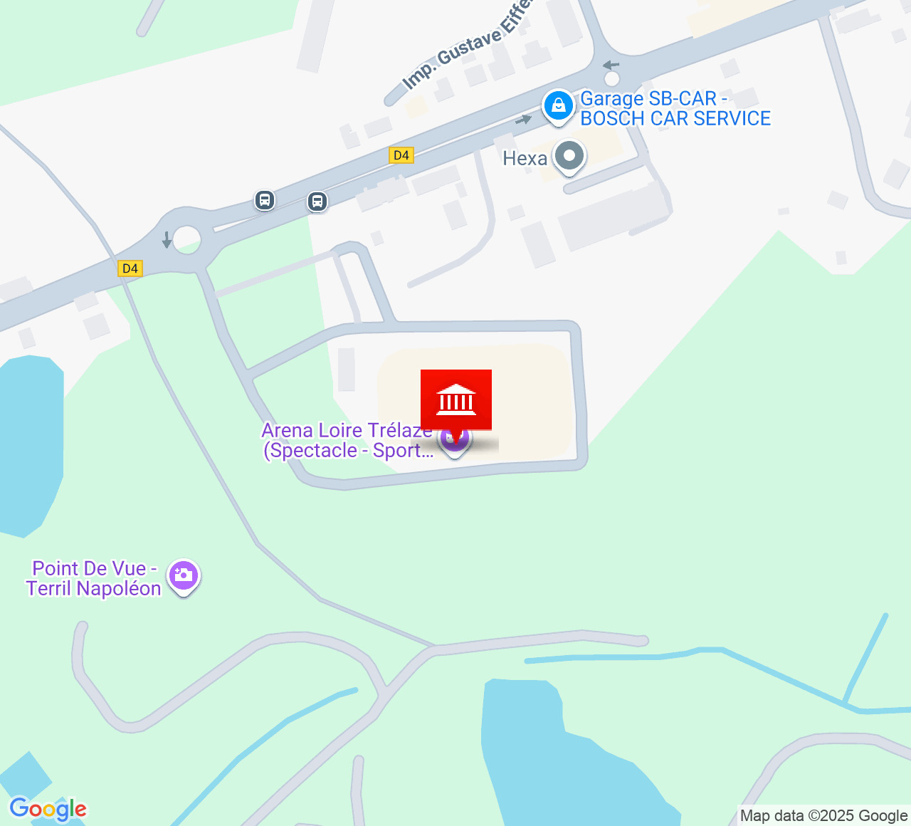 Plan d’accès Arena Loire Trélazé