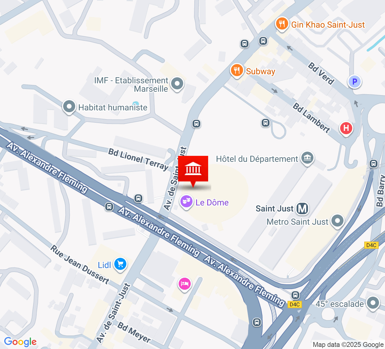 Plan d’accès Le Dôme