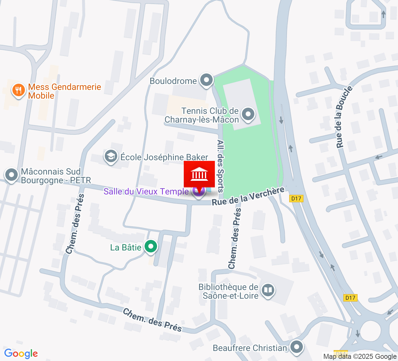 Plan d’accès Espace de la Verchère