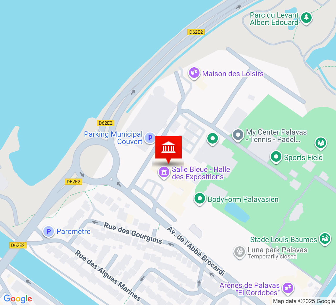Plan d’accès Théâtre de la Salle Bleue - Halle des Expositions