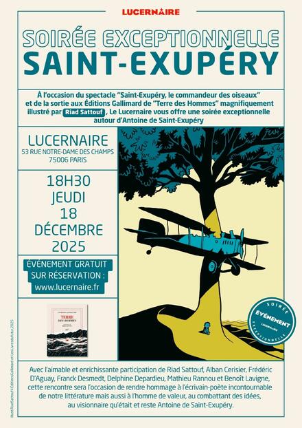 Soirée exceptionnelle Saint-Exupéry au Théâtre Lucernaire