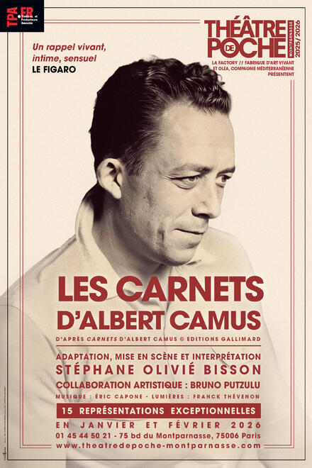 LES CARNETS D'ALBERT CAMUS au Théâtre de Poche-Montparnasse