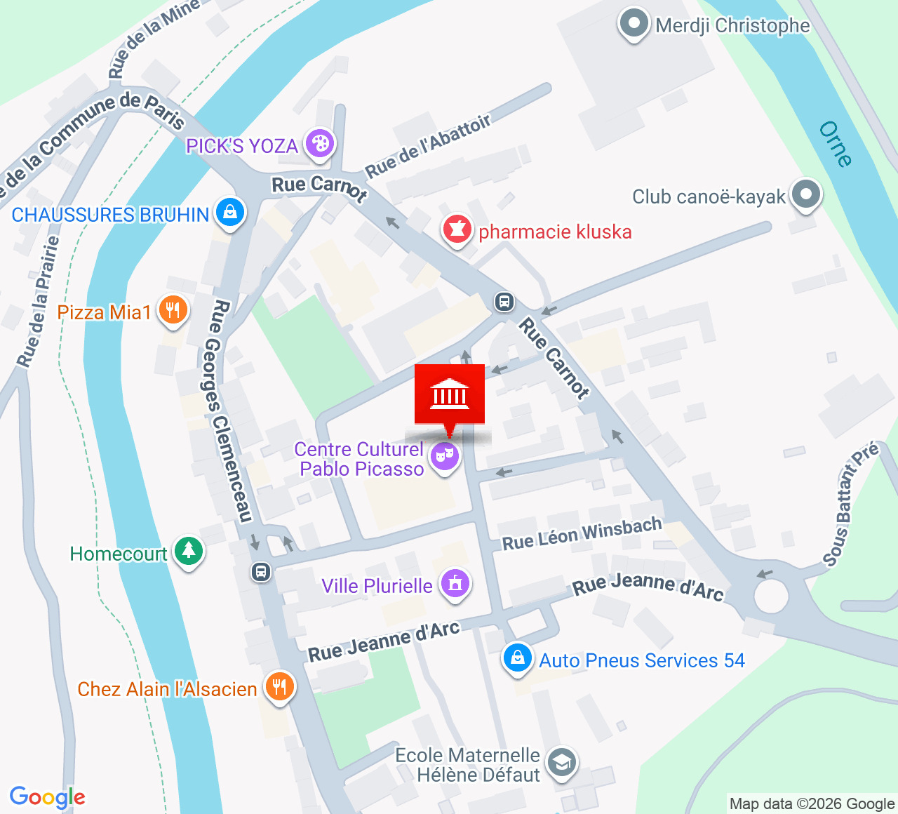 Plan d’accès Centre Culturel Pablo Picasso