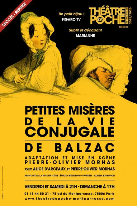 Petites misères de la vie conjugale au Théâtre de Poche-Montparnasse