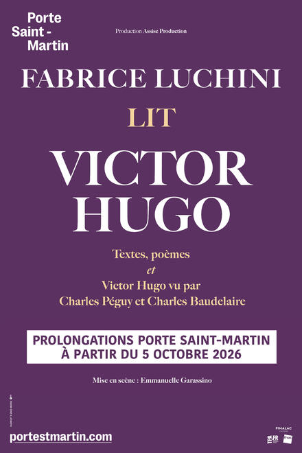 FABRICE LUCHINI lit Victor Hugo au Théâtre de la Porte Saint-Martin