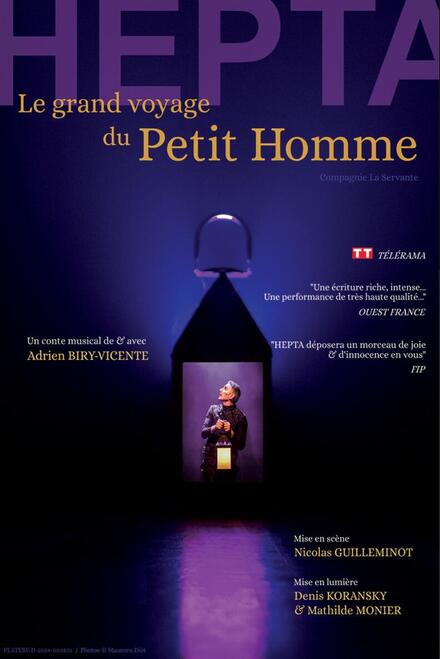 Hepta,  le grand voyage du petit homme  au Théâtre Essaïon