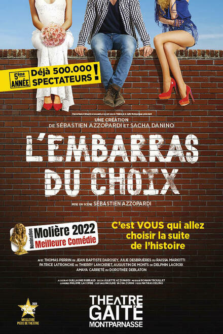 L'Embarras du choix au Théâtre de la Gaîté Montparnasse