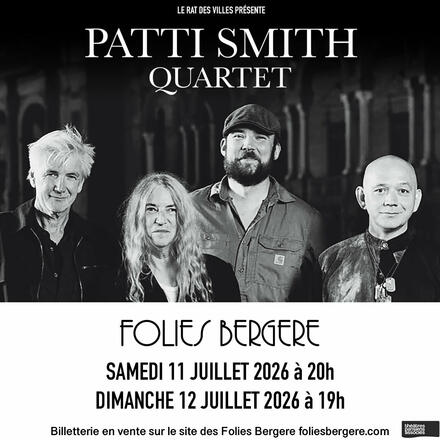 PATTI SMITH QUARTET au Théâtre des Folies Bergère