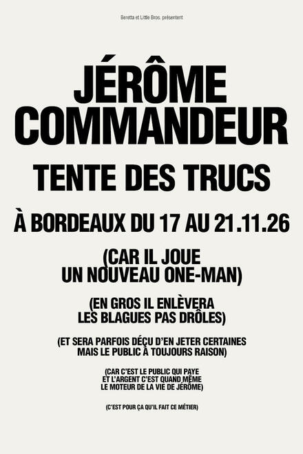 Jérôme Commandeur au Théâtre Trianon