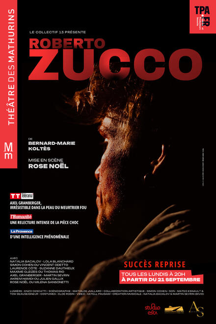 ROBERTO ZUCCO au Théâtre des Mathurins (Grande salle)