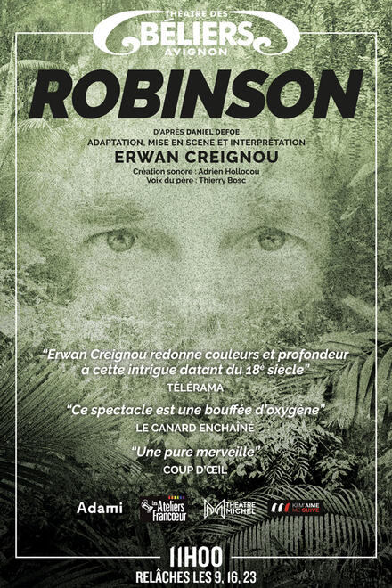 ROBINSON au Théâtre des Béliers Avignon