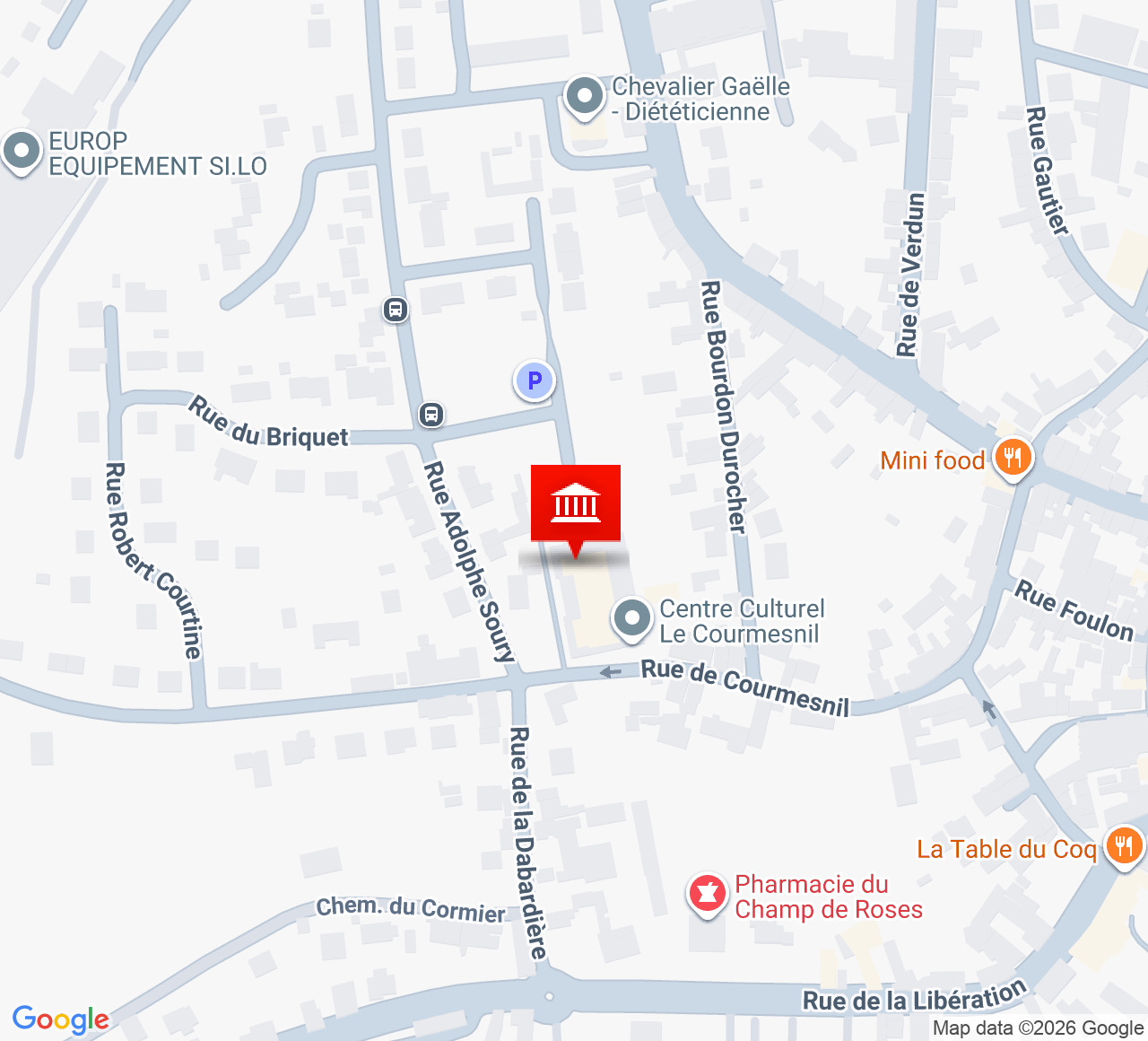 Plan d’accès Centre Culturel Le Courmesnil