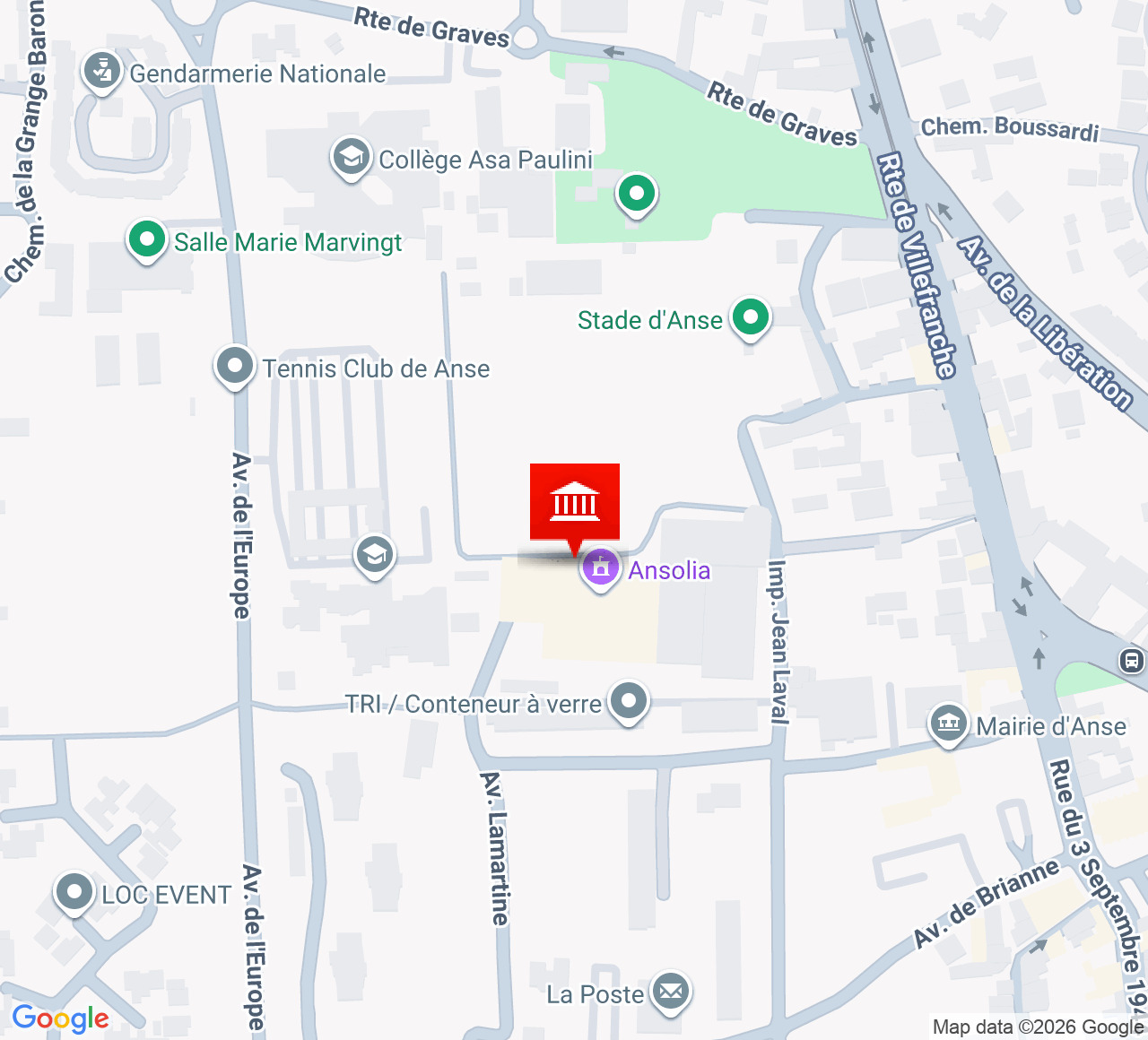 Plan d’accès Ansolia