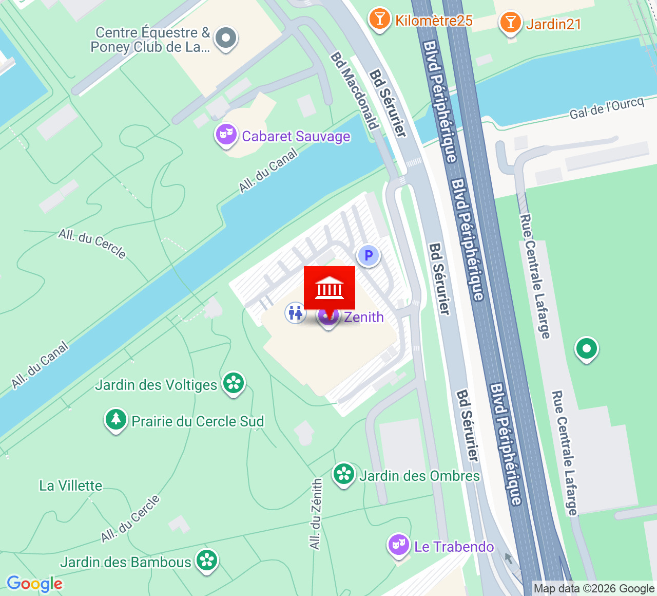 Plan d’accès Zénith de Paris