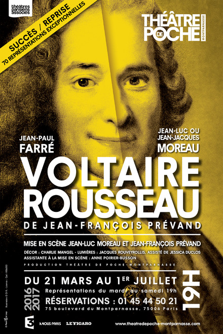 Voltaire Rousseau au Théâtre de Poche-Montparnasse