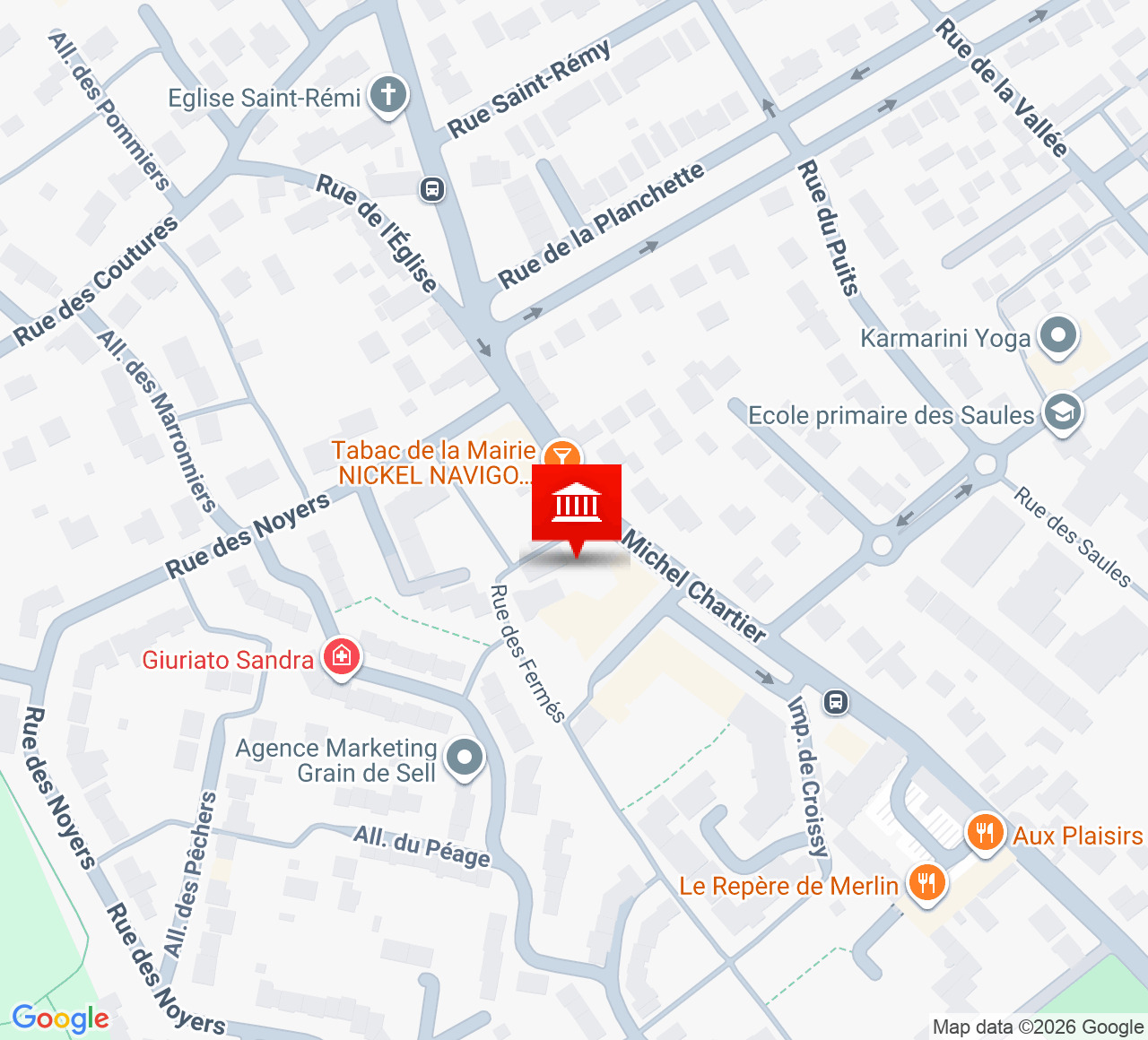 Plan d’accès Centre culturel La Courée