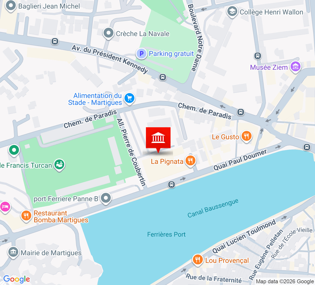 Plan d’accès Théâtre des Salins - Scène nationale de Martigues