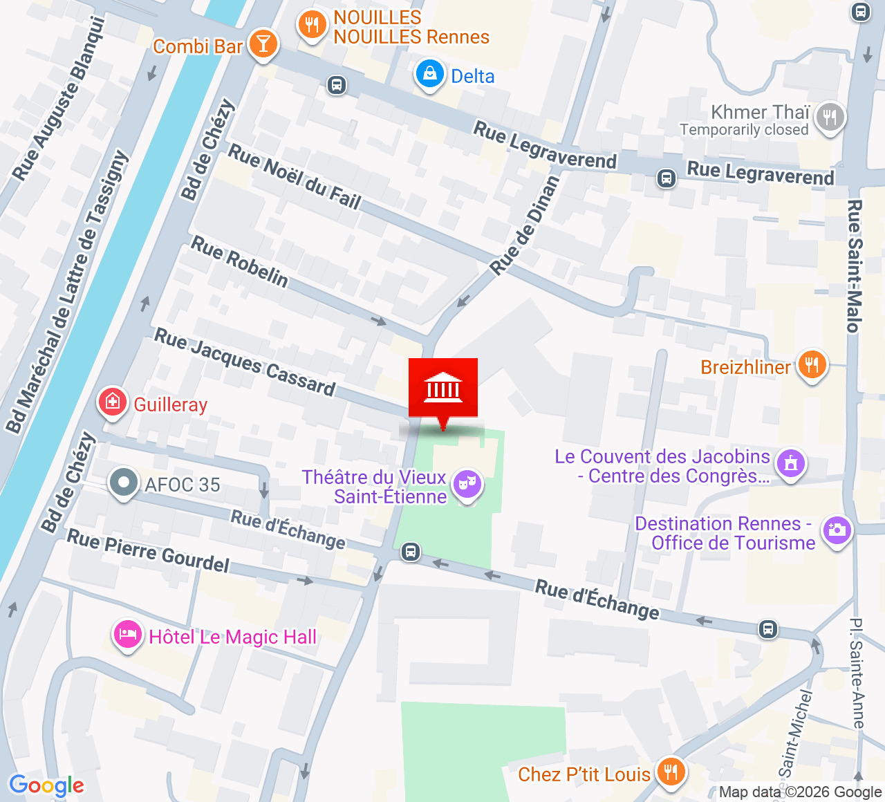 Plan d’accès Théâtre du Vieux Saint-Étienne