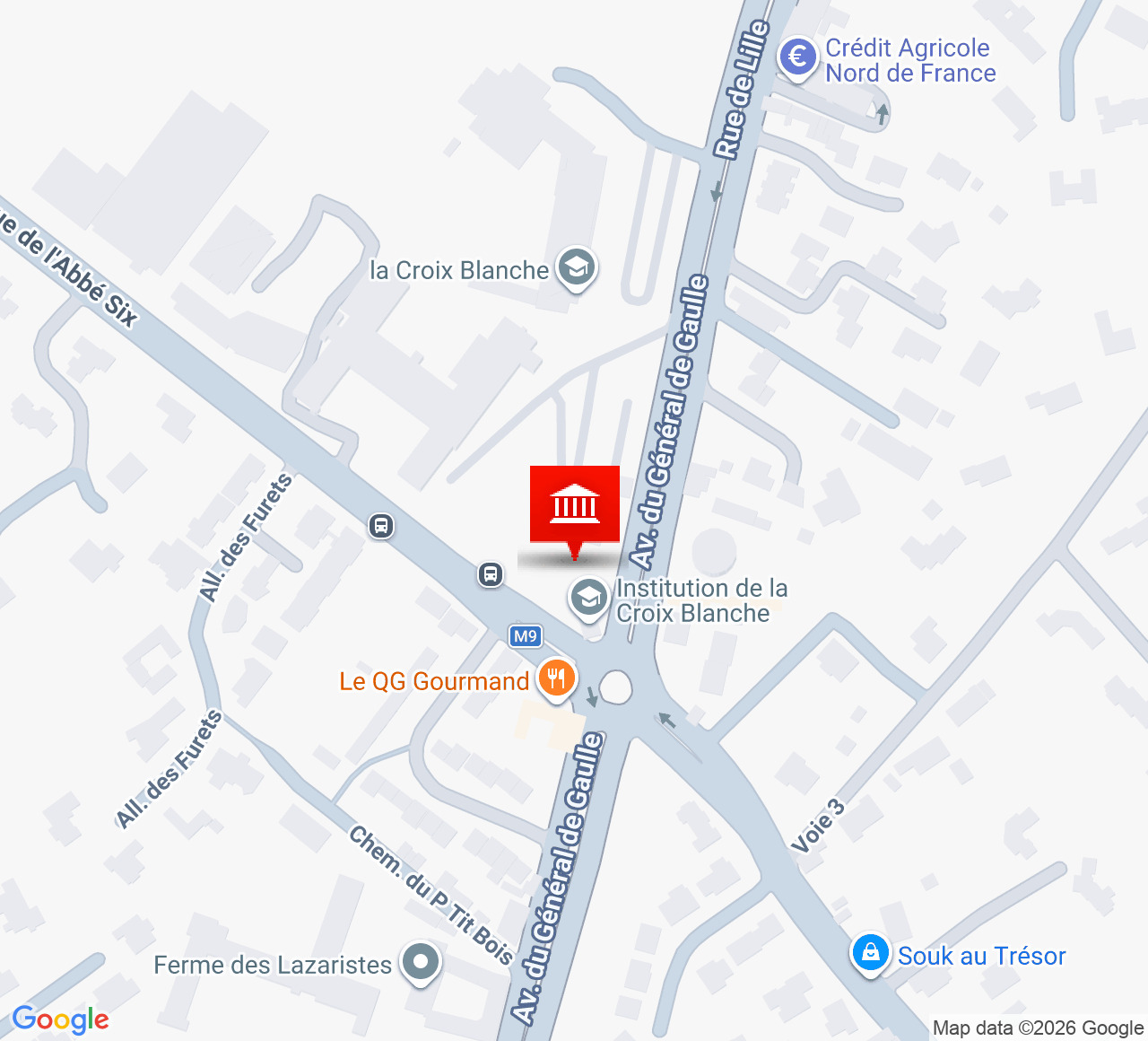 Plan d’accès Institution de la Croix Blanche