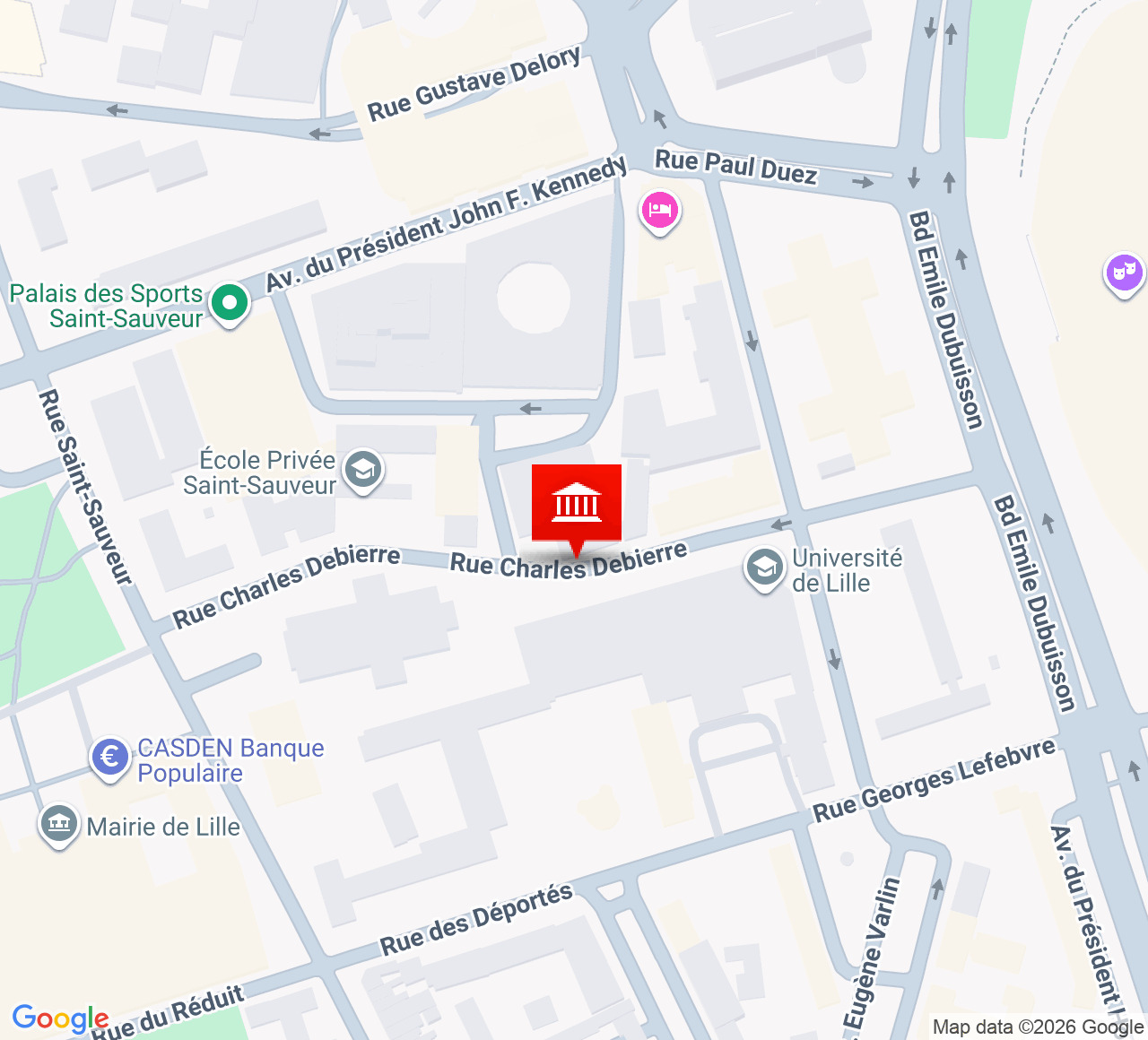 Plan d’accès Université de Lille